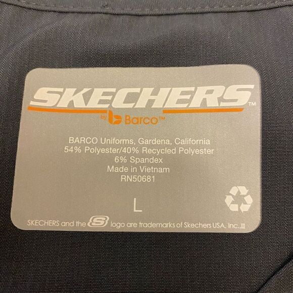 Skechers by Barco Size L Short Sleeve Scrubs Top - Picture 8 of 10